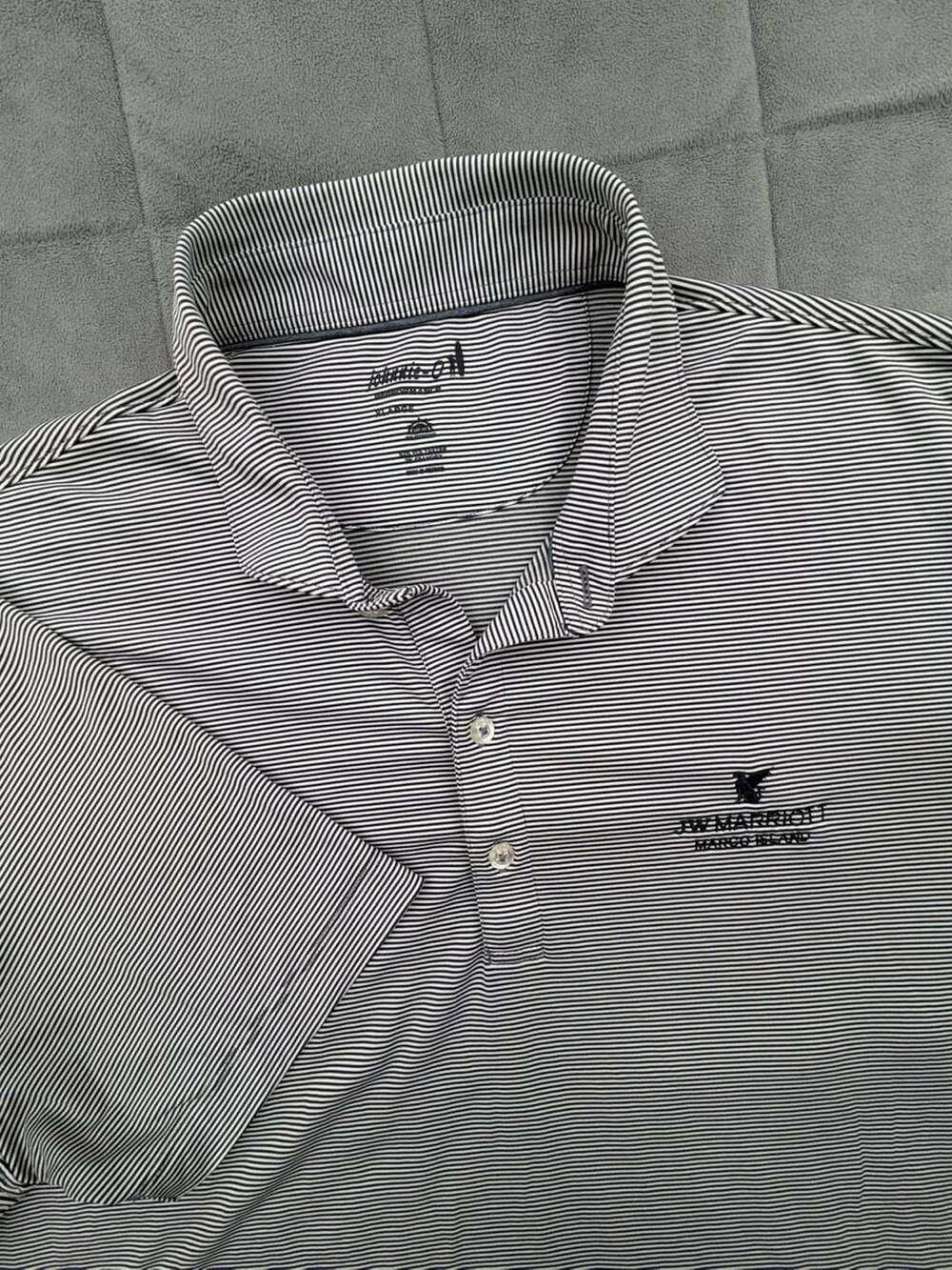 Johnnie-O Performance Polo Size XL Striped JW Marriott Marco Island